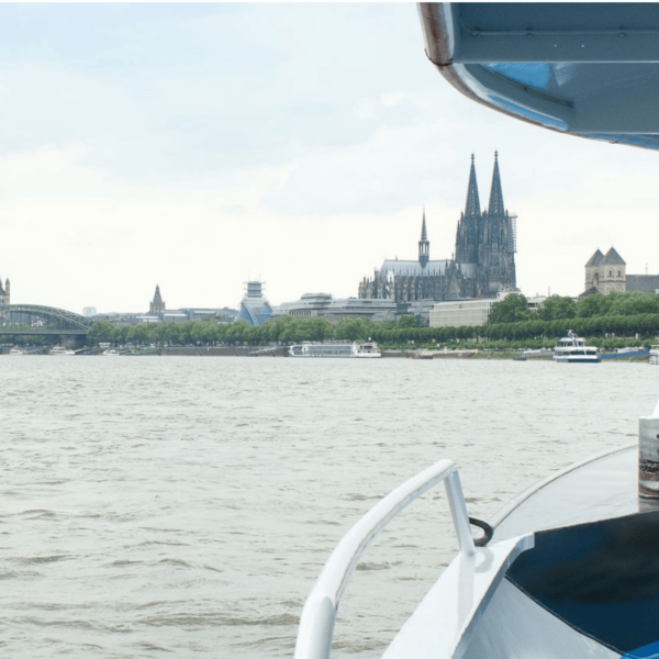 View of the cathedral and the old town from the ship